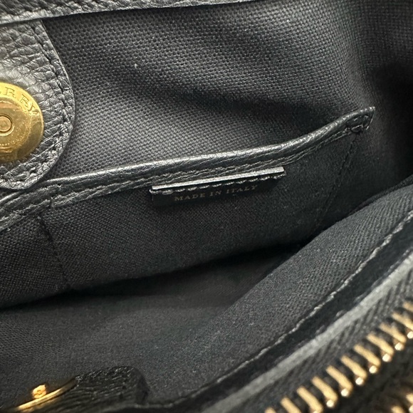 Burberry Black/Blue Leather Medium Graffiti Banner Tote - Picture 7 of 13